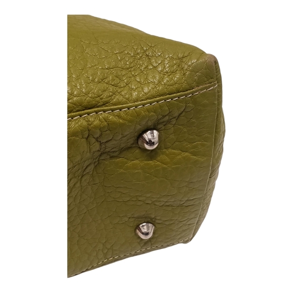 Groom Paris Green Pebbled Leather Shoulder Bag - Picture 7 of 16